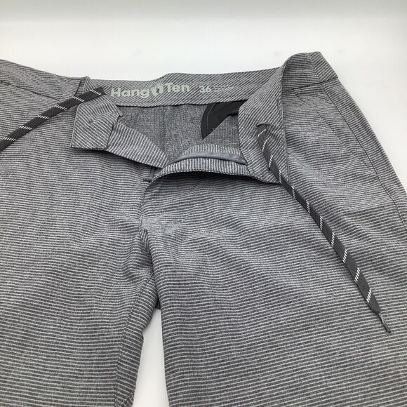 Hang Ten Mens Shorts Grey Striped Size‎ 36 NWT - Picture 4 of 10
